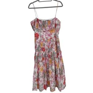 David‎ Meister Floral Mini Dress, Pleats, Bustier, Lined, Size 12